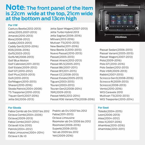 Fast Boot Linux Car Stereo | Bluetooth/Wireless CarPlay/Android Auto/FM/AM/RDS/USB | 100W DSP | Applicable to Golf 5 6 Passat Caddy EOS T5 CC Polo in Saudi Arabia