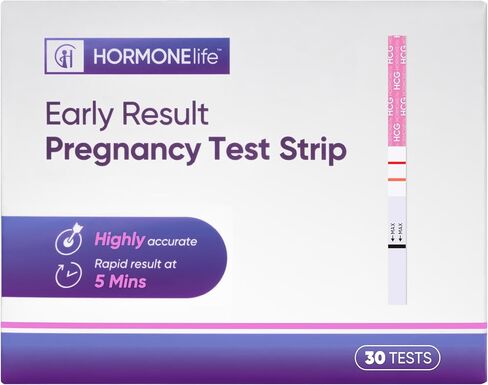 شرائط اختبار الحمل HCG للنتائج المبكرة - اختبارات HCG للنساء، تكتشف الحمل قبل غياب الدورة الشهرية - مجموعة اختبار البول المنزلية الدقيقة للحصول على نتائج سريعة وموثوقة (عدد 15/30) (15 قطعة) in Kuwait