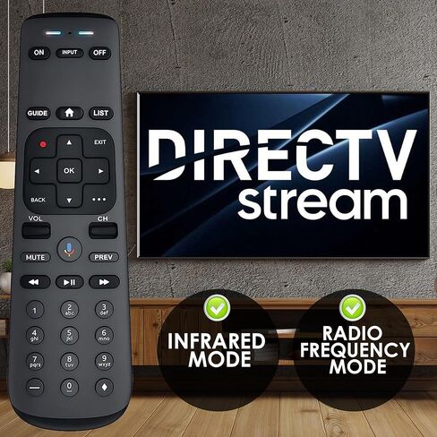 DirecTV Stream AT&T TV Now RC82V الجيل الثاني من Gemini Stream جهاز تحكم عن بعد بديل للتعرف على الصوت، متوافق مع صناديق استقبال C71KW-200 وC71KW-400 Osprey in Kuwait