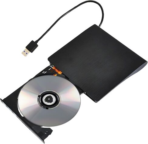 محرك الأقراص الخارجي Genérico، قارئ أقراص التوصيل والتشغيل المحمول والناسخ - محرك أقراص خارجي USB | للاستخدام المنزلي والداخلي والمكتبي والخارجي والسفر واستخدام أجهزة الكمبيوتر المكتبية in Kuwait
