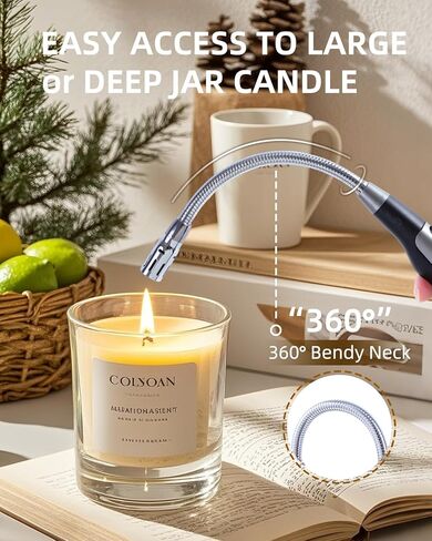 ولاعة لهب نفاث طويلة من البوتان، شعلة قابلة لإعادة الملء، رقبة مرنة 360 درجة، لهب نفاث مقاوم للرياح، نافذة وقود مرئية، لمدفأة المطبخ والشواية وشمعة التخييم (لا يتضمن البيوتان) in Kuwait