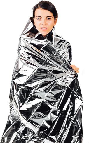 Kemp USA 6.5' Aluminum Gray Multi-Purpose First Aid Mylar Emergency Blanket in Saudi Arabia