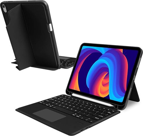 Compatible for iPad A16 11th Generation Case with Keyboard,Multi-Touch Trackpad,Wireless Detachable Keyboard,Stand Cover with Pen Holder for iPad 11 inch A16 2025 &10th Gen 10.9" 2022,Black in Saudi Arabia