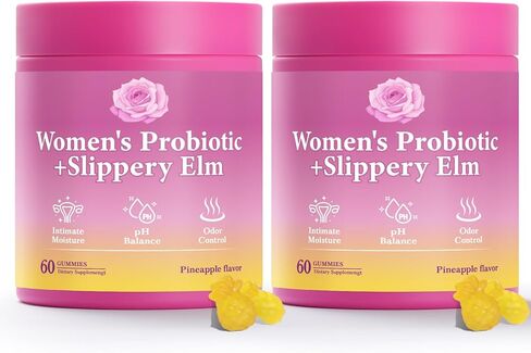 Her Juicy Feminine Probiotics Gummies with Slippery Elm Supports pH Balance Gut Health & Immune System Promote Vaginal Health for Women 60 Pineapple Gummies in Saudi Arabia