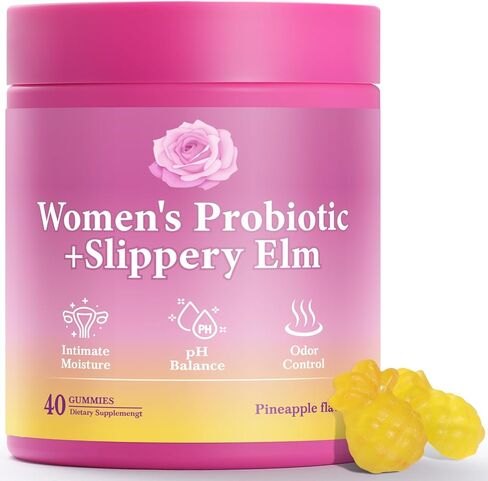 Her Juicy Feminine Probiotics Gummies with Slippery Elm Supports pH Balance Gut Health & Immune System Promote Vaginal Health for Women 60 Pineapple Gummies in Saudi Arabia