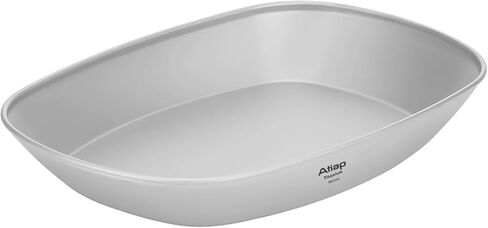 طبق عشاء من التيتانيوم، طبق خفيف للغاية مع حقيبة حمل للتخييم في الهواء الطلق، أدوات مائدة محمولة، طبق سلطة المعكرونة، آمن للاستخدام في غسالة الأطباق Ti1143T 950 مل (متجمد) in Kuwait