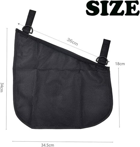 Alovexiong 2 Pack Universal Stroller Organizer Bag, Side Sling Cargo Stroller Net, Non-Slip and Adjustable Straps Storage Mesh Bag for Baby Accessories, Mesh Cargo Net for Stroller Storage - Black in Saudi Arabia