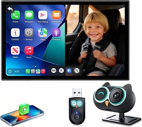OTTOCAST Baby Car Camera Displaying on Car Screen,1080P Clear No-Glow Night Vision,Split-Screen Navigation,150°Wide Angle,Car Baby Monitor with Built-in Wireless CarPlay Cabin Care Car Adapter 2026 in Saudi Arabia