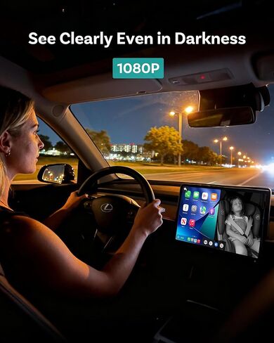 OTTOCAST Baby Car Camera Displaying on Car Screen,1080P Clear No-Glow Night Vision,Split-Screen Navigation,150°Wide Angle,Car Baby Monitor with Built-in Wireless CarPlay Cabin Care Car Adapter 2026 in Saudi Arabia