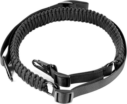 حبل باراكورد 550 ذو نقطتين مع مشابك HK و2 حزمة من ملحقات السكك الحديدية M مع حزام حبال بندقية دوار بطول قابل للتعديل بعرض 1.25 بوصة in Kuwait