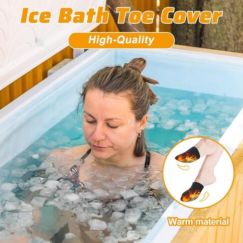 2 Pairs Ice Bath Toe Warmers, Cold Plunge Toe Covers, Soft Reusable Neoprene Toes Socks Foot Warmer Booties for Ice Baths & Cold Plunge Tub Accessories, Hiking, Camping in Saudi Arabia