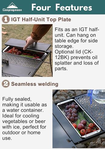 CAMPINGMOON IGT Compatible Half Unit 2L Shallow Stainless Steel Box CK-11 in Saudi Arabia