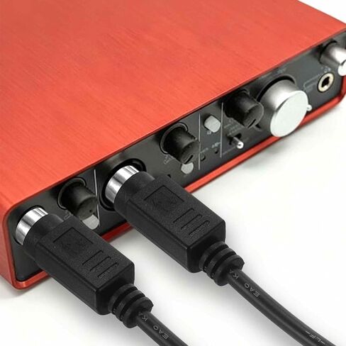 9.8 Feet PS/2 Mouse and Keyboard Extension Cable - 28 AWG 6 Pin UL2464 Copper Wires Male to Female Extension Cable for PS/2 Round Mouse Keyboard, Black in Saudi Arabia