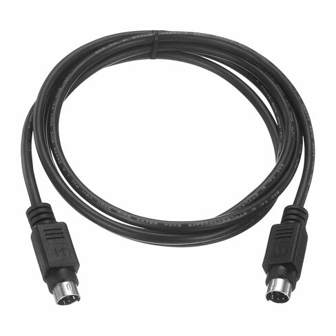 6.6 Feet PS/2 Mouse and Keyboard Extension Cable - 28 AWG 6 Pin UL2464 Copper Wires Male to Male Extension Cable for PS/2 Round Mouse Keyboard, Black in Kuwait