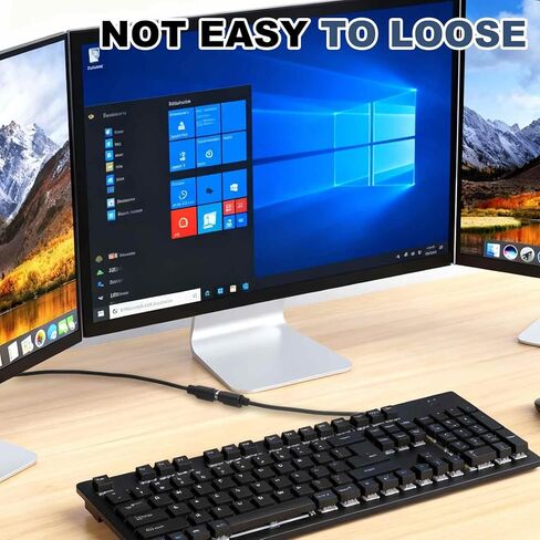 كابل تمديد PS/2 للماوس ولوحة المفاتيح بطول 9.8 قدم - عبوتان 28 AWG 6 Pin UL2464 كابل تمديد أسلاك نحاسية ذكر إلى ذكر للوحة مفاتيح الماوس المستديرة PS/2، أسود in Kuwait