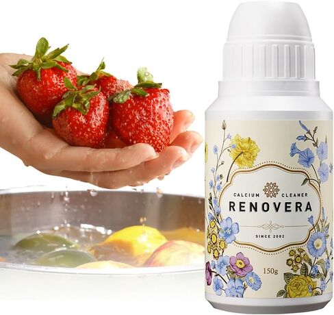 Fruit & Vegetable Wash | 1 Bottle Lasts 1 Year, Gentle Enough for Baby Food, Single Ingredient, Removes Residues, Calcium Helps Keep Produce Fresh 20x Longer in Saudi Arabia