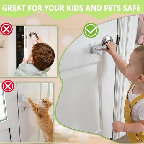 Child Proof Cabinet Locks,Cabinet Locks Baby Proofing 6 Pack—3 Rotating Handle Locks + 3 Flexible Strap Locks,No Drill Multi-Purpose Baby Safety Latches for Fridge,Drawers,Cabinets & Toilets in Saudi Arabia