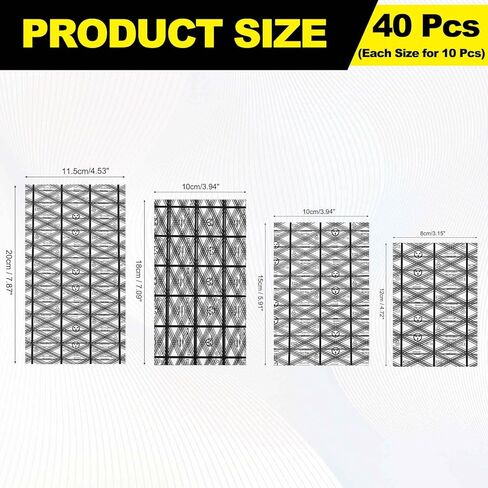 40 قطعة من الحقائب المضادة للكهرباء الساكنة (7 بوصة/8 بوصة/10 بوصة/14 بوصة) - حقيبة مضادة للكهرباء الساكنة مفتوحة من الأعلى من البولي إيثيلين، تناسب شاشة LCD لمحرك الأقراص الصلبة لمحرك الأقراص الصلبة SSD للوحة الأم، أسود in Kuwait