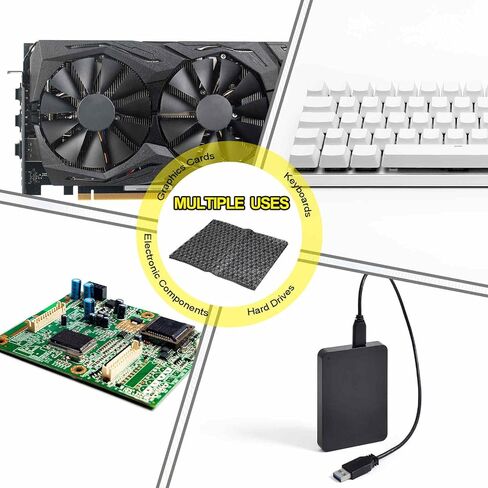 40 قطعة من الحقائب المضادة للكهرباء الساكنة (7 بوصة/8 بوصة/10 بوصة/14 بوصة) - حقيبة مضادة للكهرباء الساكنة مفتوحة من الأعلى من البولي إيثيلين، تناسب شاشة LCD لمحرك الأقراص الصلبة لمحرك الأقراص الصلبة SSD للوحة الأم، أسود in Kuwait