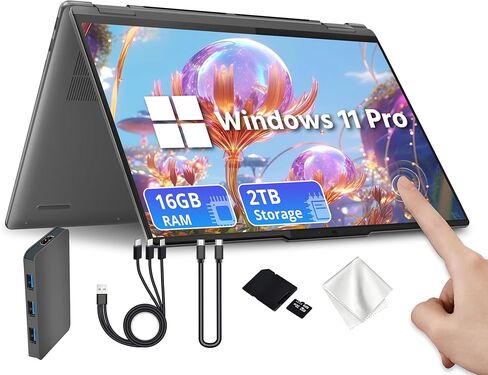 لينوفو يوجا 7i 2 في 1، شاشة لمس WUXGA 16 بوصة، انتل الترا 7 155U، 16 جيجا LPDDR5X، تخزين 2 تيرابايت (1 تيرابايت SSD&1 تيرابايت إرساء)، قارئ بصمات الأصابع، لوحة مفاتيح بإضاءة خلفية، واي فاي 6E، ويندوز 11، رمادي in Kuwait