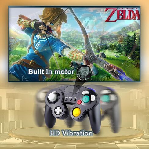 وحدة تحكم GameCube مطورة من YSDZSW مع وظيفة TURBO، وحدة تحكم سلكية كلاسيكية لجهاز Wii/GameCube (أسود) in Kuwait