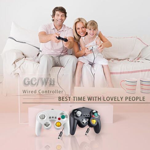 وحدة تحكم GameCube مطورة من YSDZSW مع وظيفة TURBO، وحدة تحكم سلكية كلاسيكية لجهاز Wii/GameCube (أسود) in Kuwait