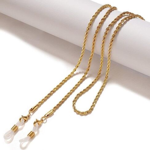 Handmade Titanium Steel Stainless Eyeglass Chain Casual Sunglasses Accessory Non-Slip Mask Lanyard Crystal Eyeglass Jewelry for in Saudi Arabia