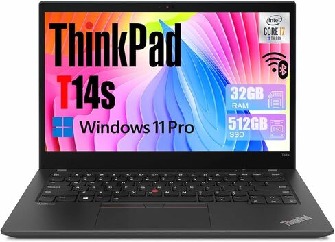 Lenovo Thinkpad T14S Gen 2 14 بوصة كمبيوتر محمول FHD ، Intel Core I7-1185G7 ، 32GB DDR4 RAM ، 512GB SSD ، قارئ بصمات الأصابع ، HDMI ، Thunderbolt 4 ، RJ-45 ، Windows 11 Pro (Reneded) in Saudi Arabia