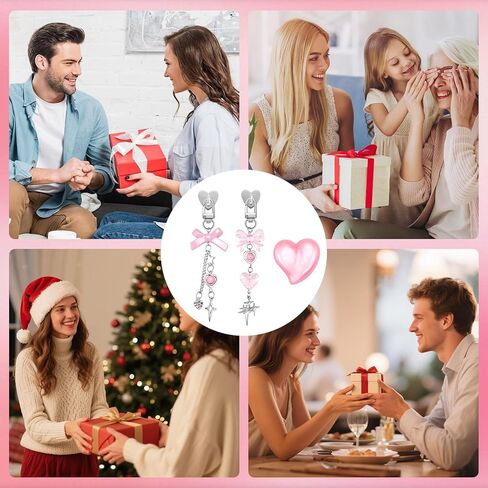 ZLFSRQ 3 قطع سلاسل ساحرة لتزيين Kindle سحر لطيف وردي القوس ملحقات القارئ الإلكتروني Bling Heart Grip حامل متوافق مع Kindle Phone iPad عيد الميلاد هدايا عيد الميلاد لمحبي الكتب وزملاء العمل in Kuwait