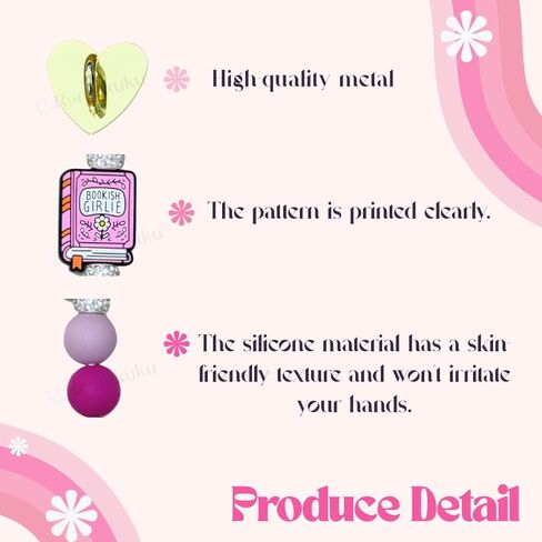 Strap for Kindle,Beaded Grip Chain Charm for Kindle Holders, Booklover E-Reader Device Hand Strap Bookish Gift, Kindle Accessories in Saudi Arabia