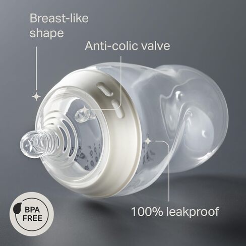 Tommee Tippee Natural Start Newborn Baby Bottles, 5 oz with Slow Flow Breast-Like Nipples for A Natural Latch, Self-Sterilizing and BPA Free, Cowboy Theme, Pack of 2 in Saudi Arabia