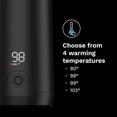 جهاز تدفئة محمول من بيبي بريزا - تسخين أسرع لزجاجة الأطفال 3 مرات - جهاز تسخين حليب الأم والتركيبة أثناء السفر - تسخين آمن ومتساوي - ما يصل إلى 9 أونصة - بدون محولات، أسود in Kuwait