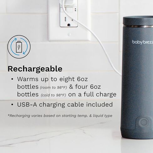 جهاز تدفئة محمول من بيبي بريزا - تسخين أسرع لزجاجة الأطفال 3 مرات - جهاز تسخين حليب الأم والتركيبة أثناء السفر - تسخين آمن ومتساوي - ما يصل إلى 9 أونصة - بدون محولات، أسود in Kuwait