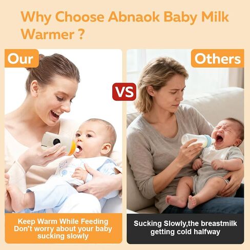 Portable Milk Warmer for Travel, On The Go Baby Bottle Warmer, Waterless Bottle Warmering with Battery-Powered for Home Outdoor, Fast Heating & Precise Temperature Control with LCD Display in Saudi Arabia