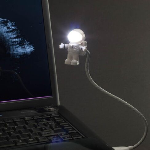 جديد مضحك الإبداعية رائد الفضاء رائد الفضاء LED مرنة قابل للتعديل USB غرفة نوم ضوء الليل لأجهزة الكمبيوتر المحمول الكمبيوتر المحمول in Kuwait