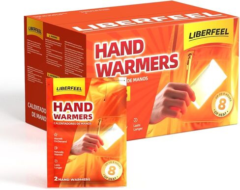 Hand Warmers Disposable 120/80/10 Pcs -Long-Lasting Up to 10 Hours for Warm Hand, Safe Natural Odorless Air Activated Warmers for Camping, Fishing, Winter for Women Men Kids in Saudi Arabia