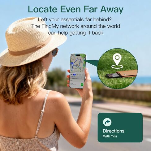 2026 [معتمد من Apple MFi] علامات هوائية لتعقب المحفظة لهدايا العام الجديد، بطاقة ذكية تعمل مع Apple Find My Slim Tracking Card - هدايا الفيل الأبيض للبالغين، عمر بطارية 100 فم in Kuwait