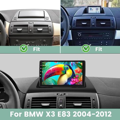 لراديو BMW X3 E83 2004 2005 2006 2007 2008 2009 2010 2011 2012، [2G+64G] X3 ستيريو سيارة أندرويد مع شاشة 9 بوصة Carplay/Android Auto/1080P/Bluetooth/WiFi in Saudi Arabia