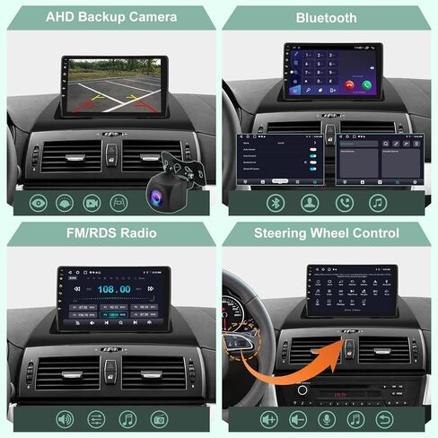 لراديو BMW X3 E83 2004 2005 2006 2007 2008 2009 2010 2011 2012، [2G+64G] X3 ستيريو سيارة أندرويد مع شاشة 9 بوصة Carplay/Android Auto/1080P/Bluetooth/WiFi in Saudi Arabia