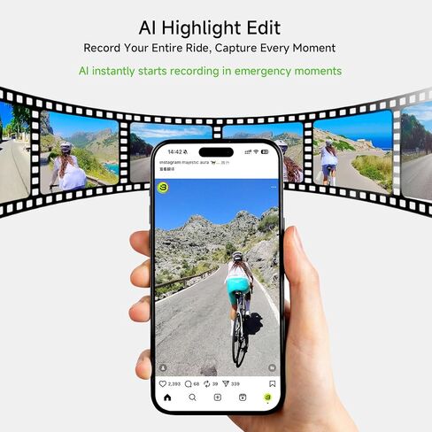 Ranger AI Smart Glasses with Camera Sports Goggles with16MP,120°FOV, EIS stabilization Camera,1080P Video Recording，UV 400 Protection，Open‐Ear Audio，walkie-Talkie Black - Zeiss Orange Lens in Saudi Arabia