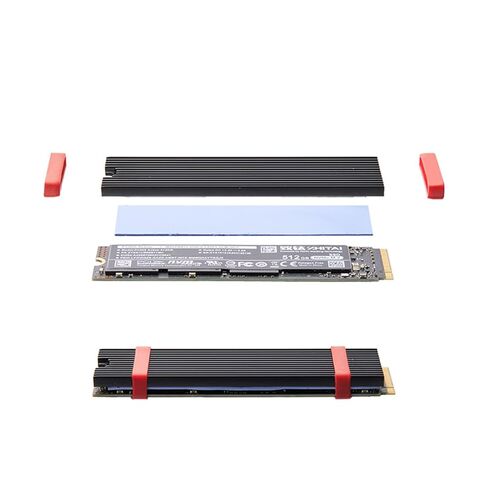 غطاء مبدد حراري NVMe M2 SSD خفيف الوزن، مشعات تبريد حرارية، درع حراري، أداء جيد، توصيل حراري عالي، بطانة حماية من السيليكون in Saudi Arabia