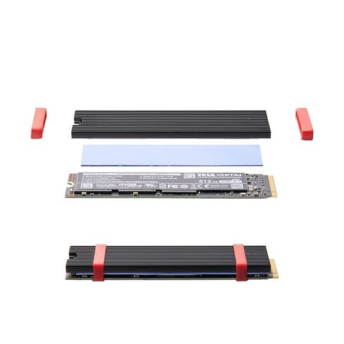غطاء مبدد حراري NVMe M2 SSD خفيف الوزن، مشعات تبريد حرارية، درع حراري، أداء جيد، توصيل حراري عالي، بطانة حماية من السيليكون in Saudi Arabia