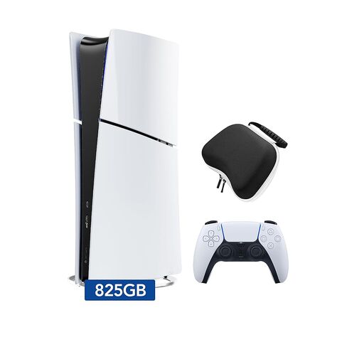 PlayStation 5 Slim Digital Edition Console, Controller and Mytrix Controller Case - White, Slim PS5 825GB PCIe SSD Gaming Console in Saudi Arabia