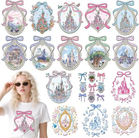 RiVolTa Christmas Iron on Transfers - 20 Sheets Mouse Gingerbread Castle DTF Ready to Press Heat Patches Funny Xmas Cookies Stickers Vinyl Decals T Shirts Clothes Hoodies Pillow DIY Crafts Decorations in Saudi Arabia