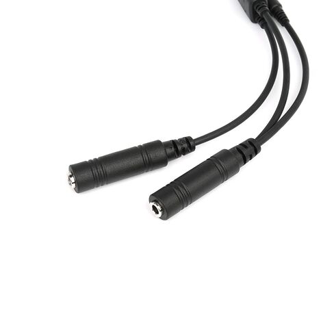 كابل محول سماعة رأس الطيران Wirenest® - استبدال ما بعد البيع لجهاز Icom OPC-2379 / OPC-499 - محول GA ثنائي التوصيل مع مقبس PTT مقاس 3.5 مم وختم مطاطي لأجهزة الراديو Icom IC-A3 A6 A14 A22 A24 A25 in Kuwait