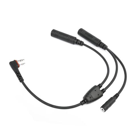 كابل محول سماعة رأس الطيران Wirenest® - استبدال ما بعد البيع لجهاز Icom OPC-2379 / OPC-499 - محول GA ثنائي التوصيل مع مقبس PTT مقاس 3.5 مم وختم مطاطي لأجهزة الراديو Icom IC-A3 A6 A14 A22 A24 A25 in Kuwait