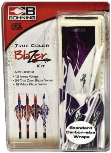 Bohning True Color Blazer Vane & Wrap Combo - Purple Flame in Saudi Arabia