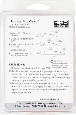 Bohning X3 Vane, 1.5" in Saudi Arabia