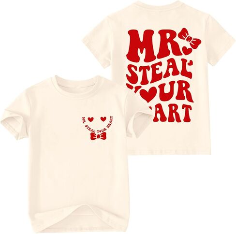 Toddler Valentine Shirt Boys Girls Valentines Day Tshirt Little Kid Funny Cute Graphic Tee Tops 2-7T in Saudi Arabia