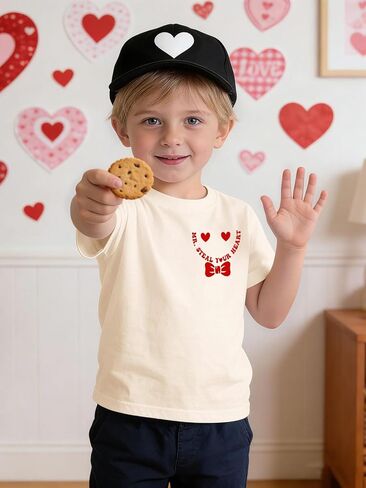 Toddler Valentine Shirt Boys Girls Valentines Day Tshirt Little Kid Funny Cute Graphic Tee Tops 2-7T in Saudi Arabia